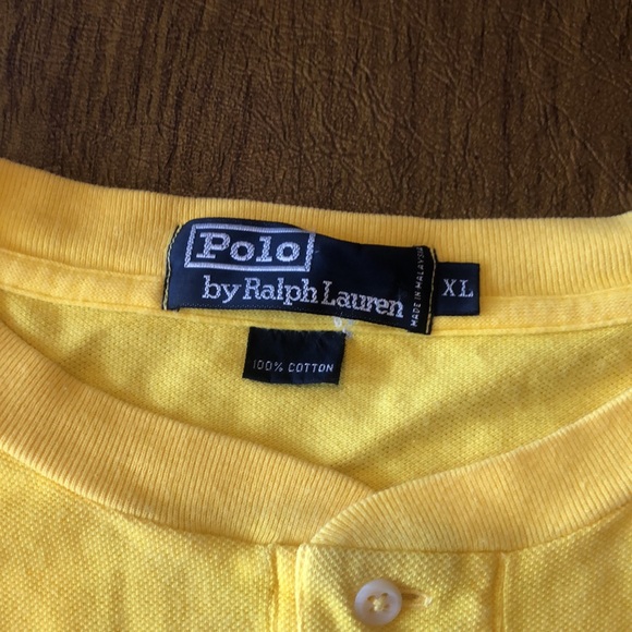 Men’s Polo by Ralph Lauren Yellow Polo Shirt - Picture 3 of 5